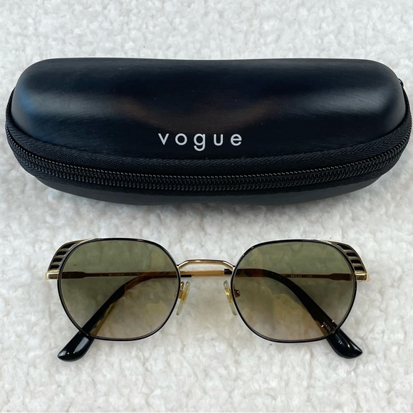 VOGUE EYEWEAR • Hailey Bieber Black and Gold VO4131 Prescription Sunglasses - Picture 11 of 16